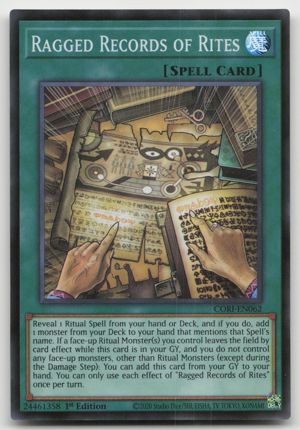 Ragged Records of Rites 1st Edition Super Rare Chaos Origins CORI-EN062 NM