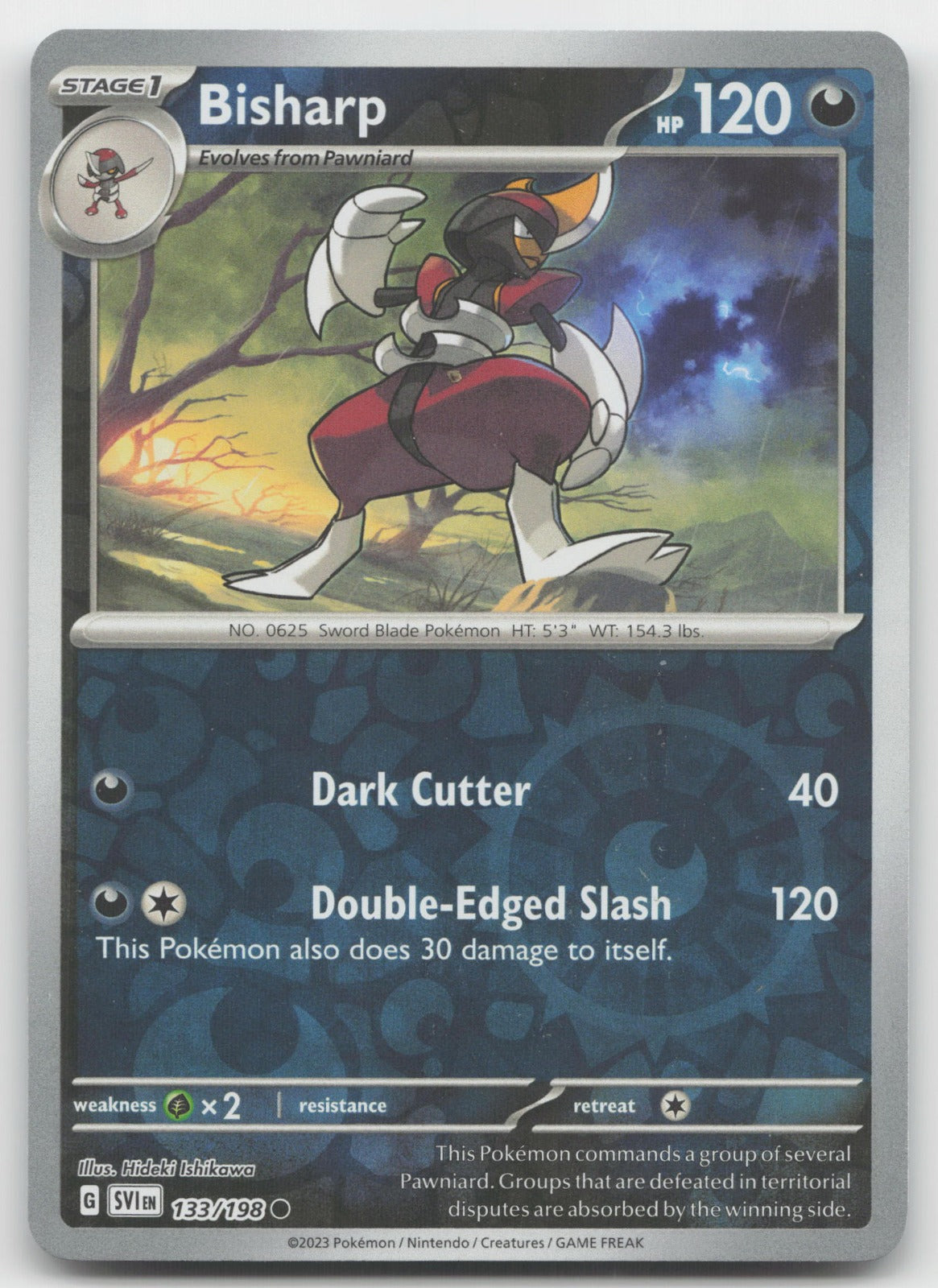 Bisharp Reverse Holo Common SV01: Scarlet & Violet Base Set 133/198 NM