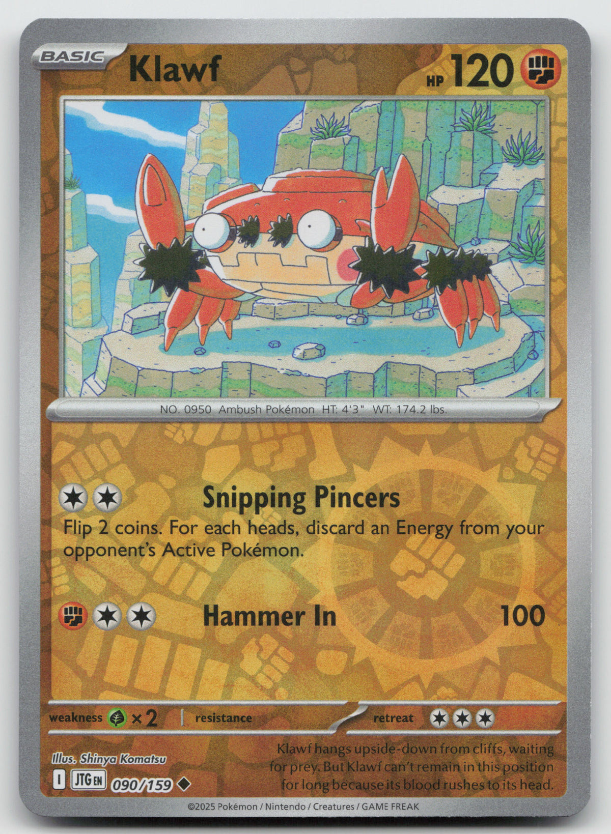 Klawf Uncommon Reverse Holo SV09: Journey Together 090/159 NM