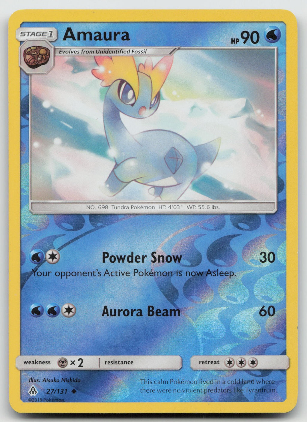 Amaura Reverse Holo Uncommon SM - Forbidden Light 27/131 LP