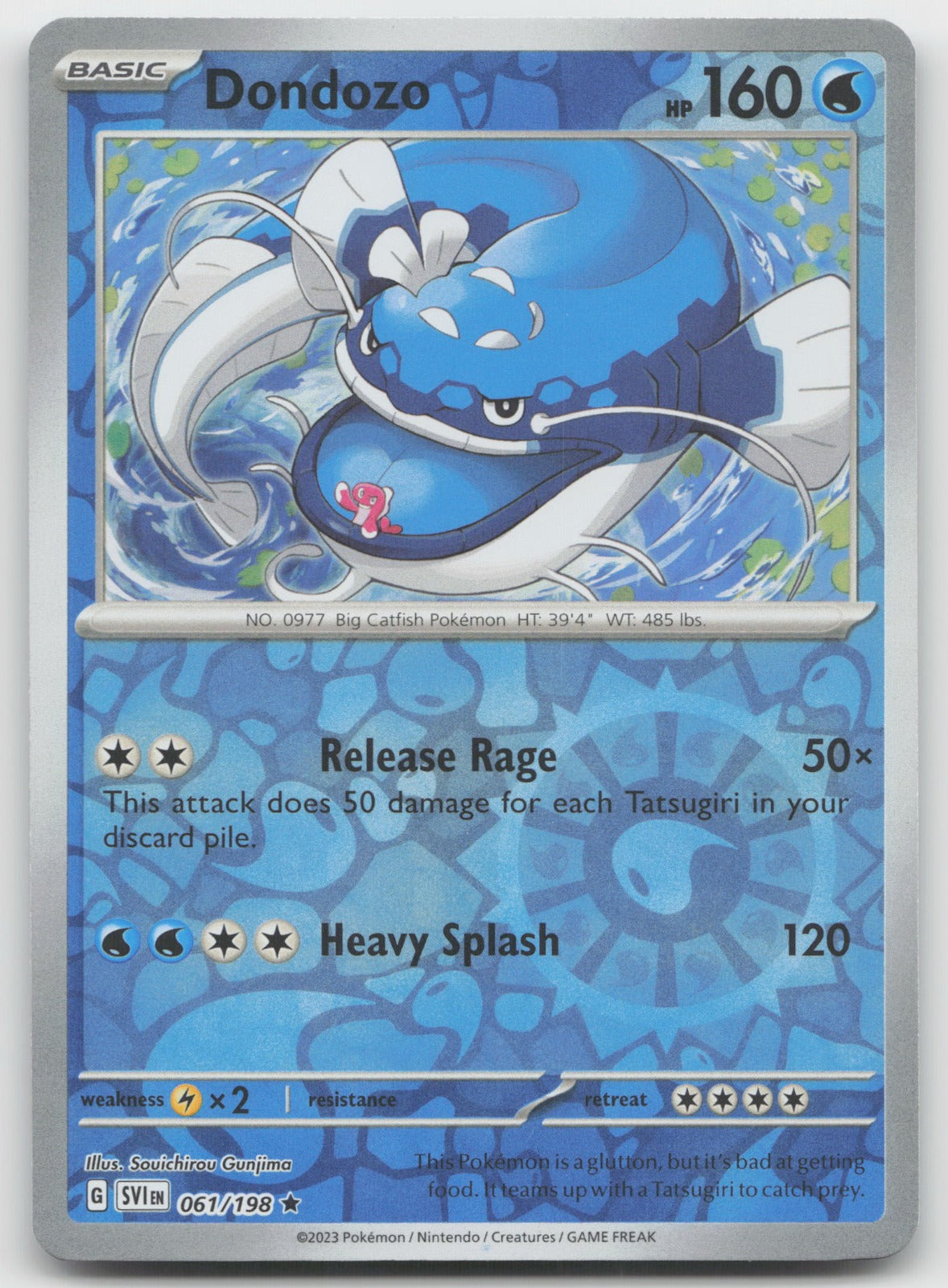 Dondozo Reverse Holo Rare SV01: Scarlet & Violet Base Set 061/198 NM
