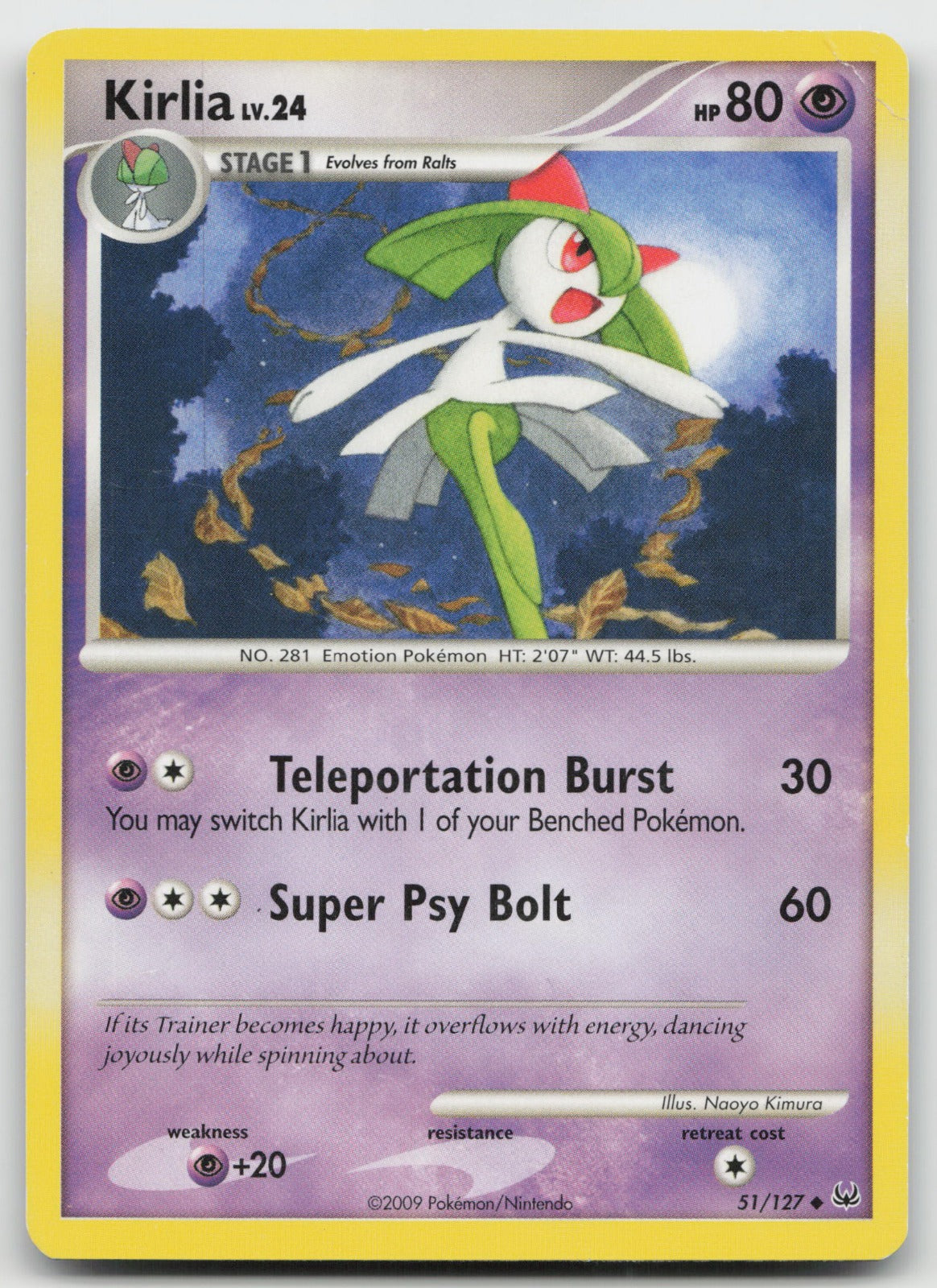 Kirlia Uncommon Platinum 51/127 DMG