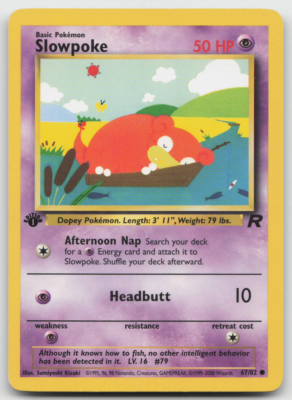 Slowpoke Common 1st Edition Team Rocket 67/82 LP