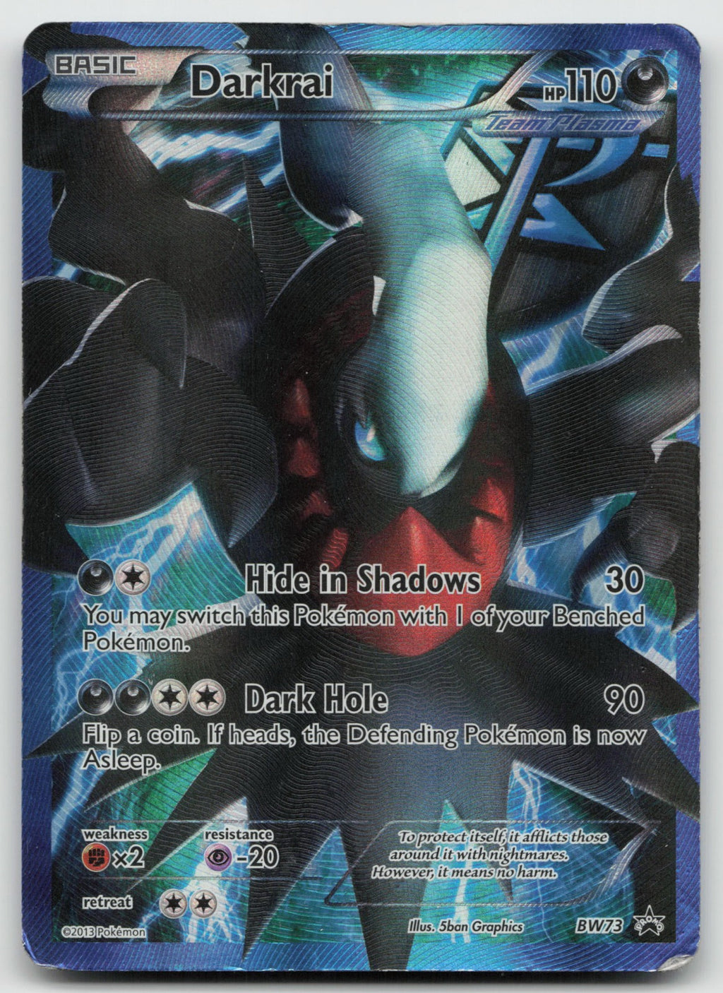 Darkrai (Team Plasma) Promo Holo Black and White Promos BW73 DMG
