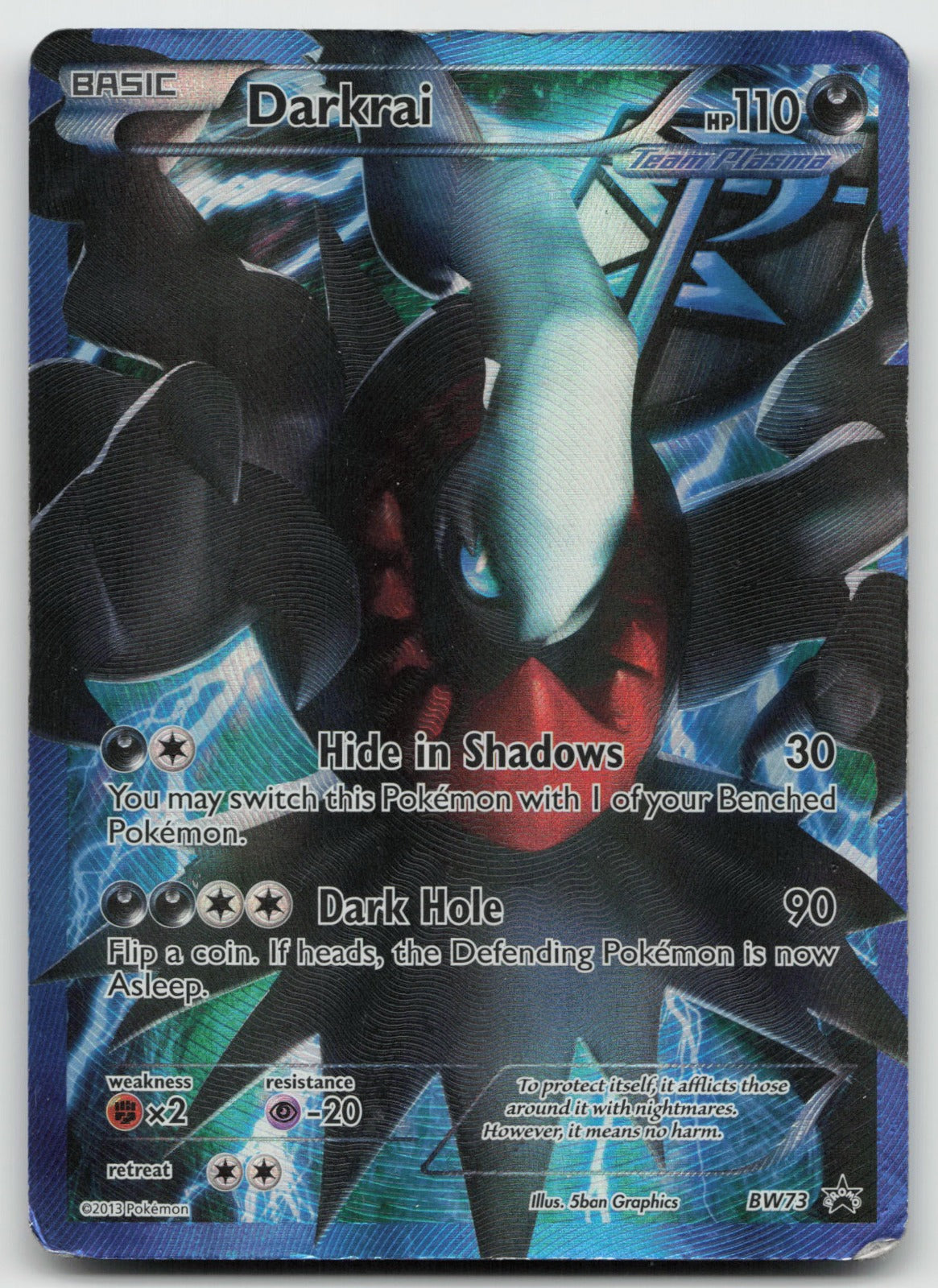 Darkrai (Team Plasma) Promo Holo Black and White Promos BW73 DMG