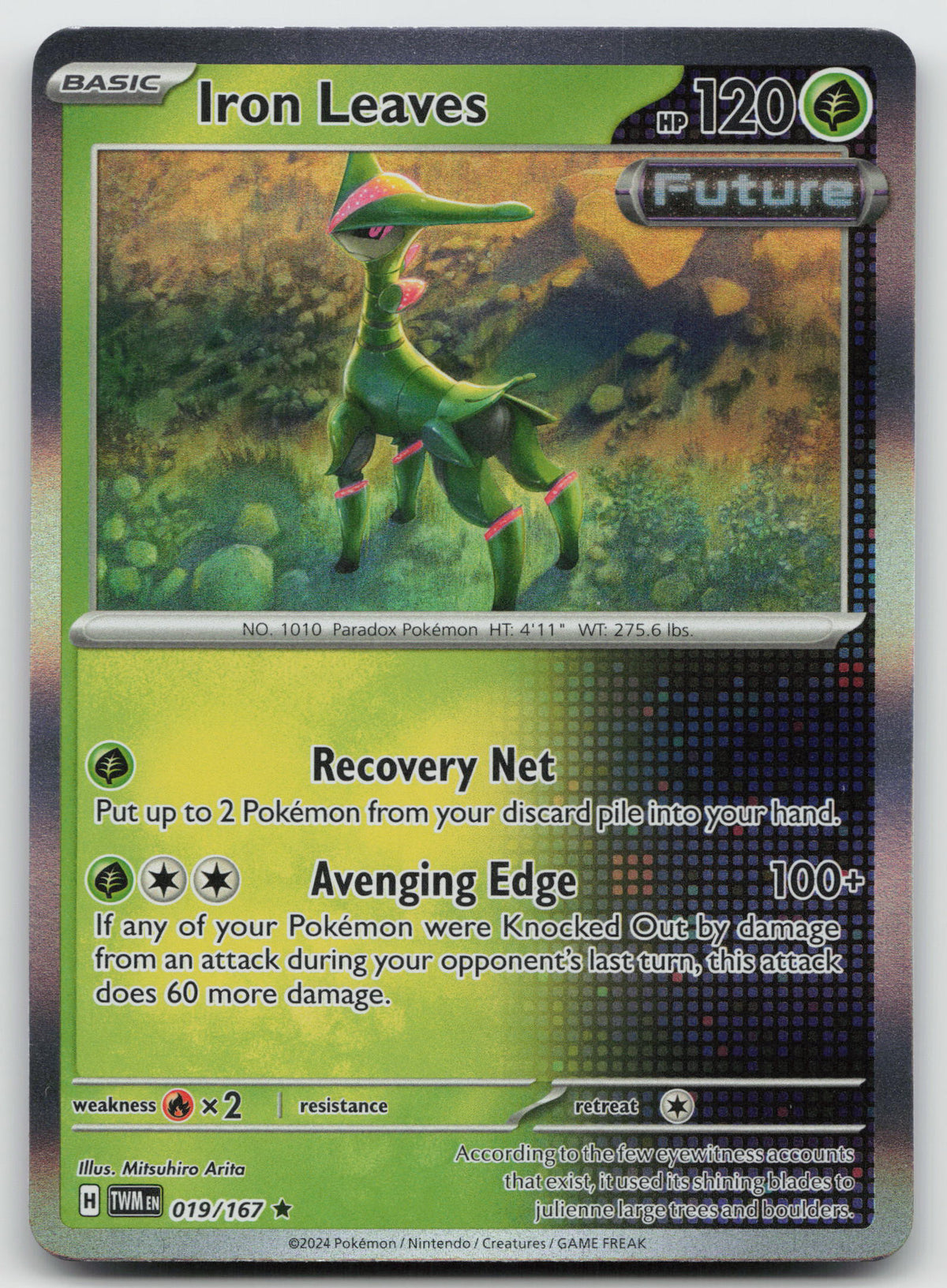 Iron Leaves Rare Reverse Holo SV06: Twilight Masquerade 019/167 NM