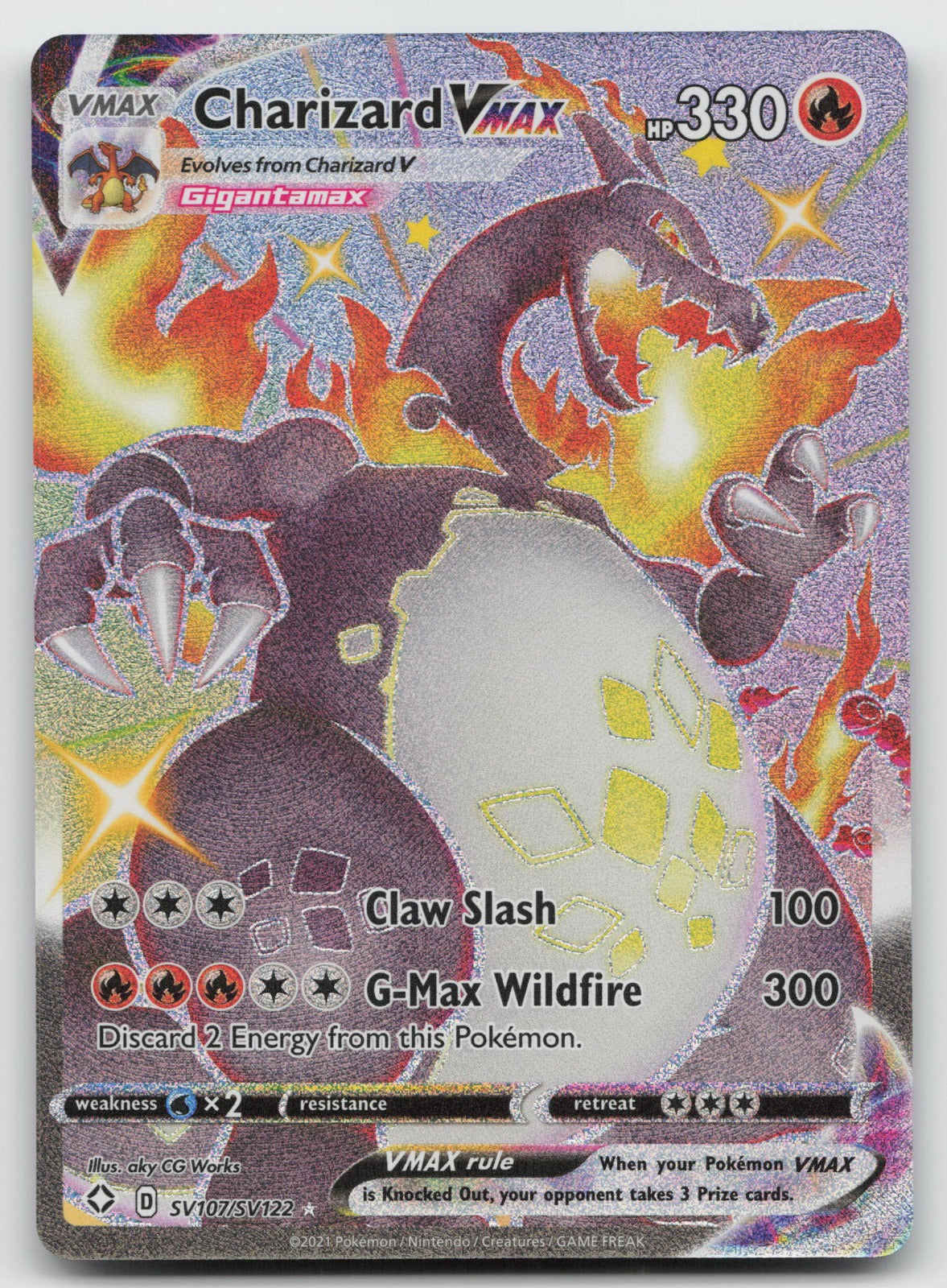 Charizard VMAX Shiny Holo Rare Shining Fates: Shiny Vault SV107/SV122 NM