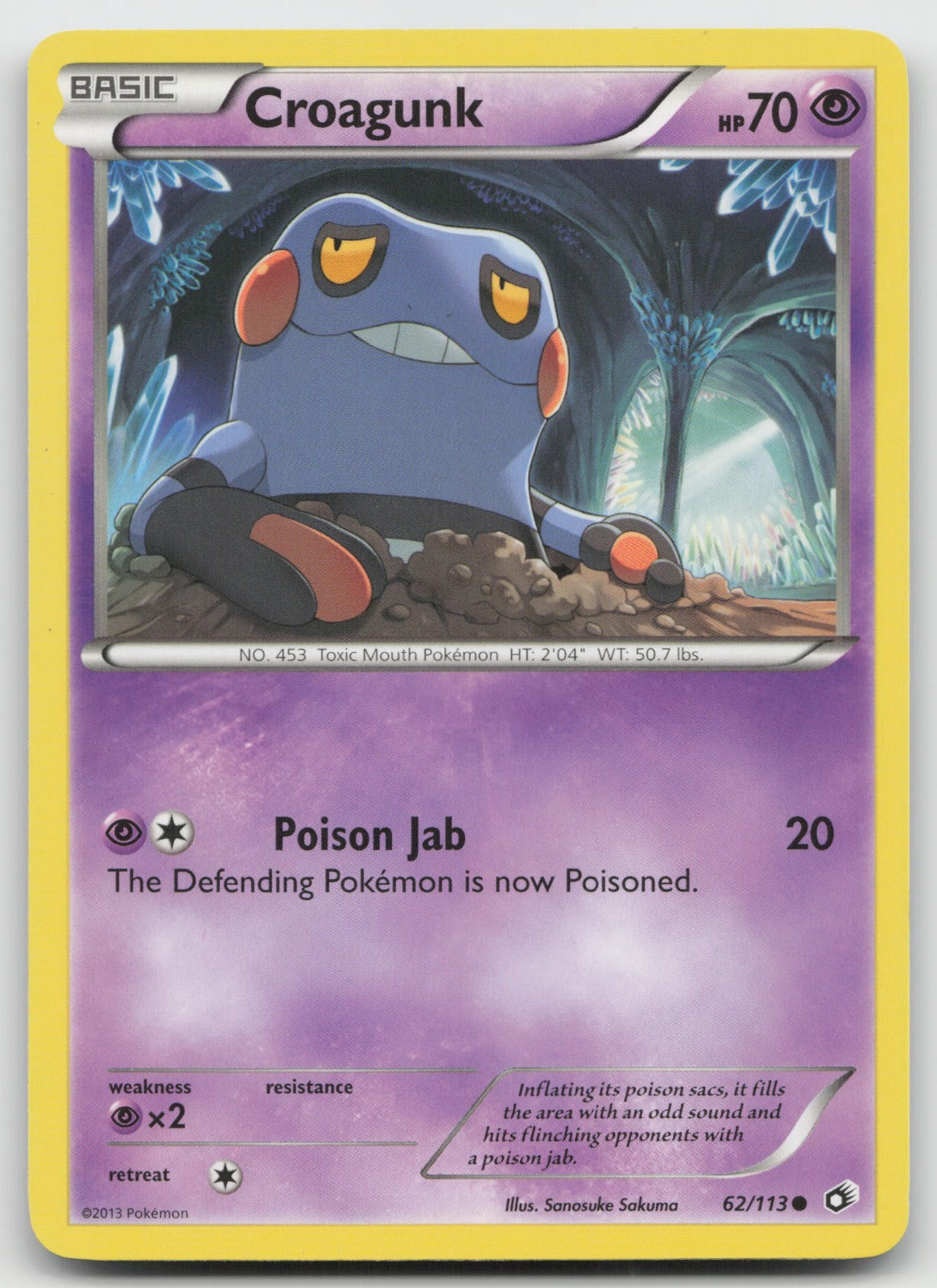 Croagunk Common Legendary Treasures 62/113 LP