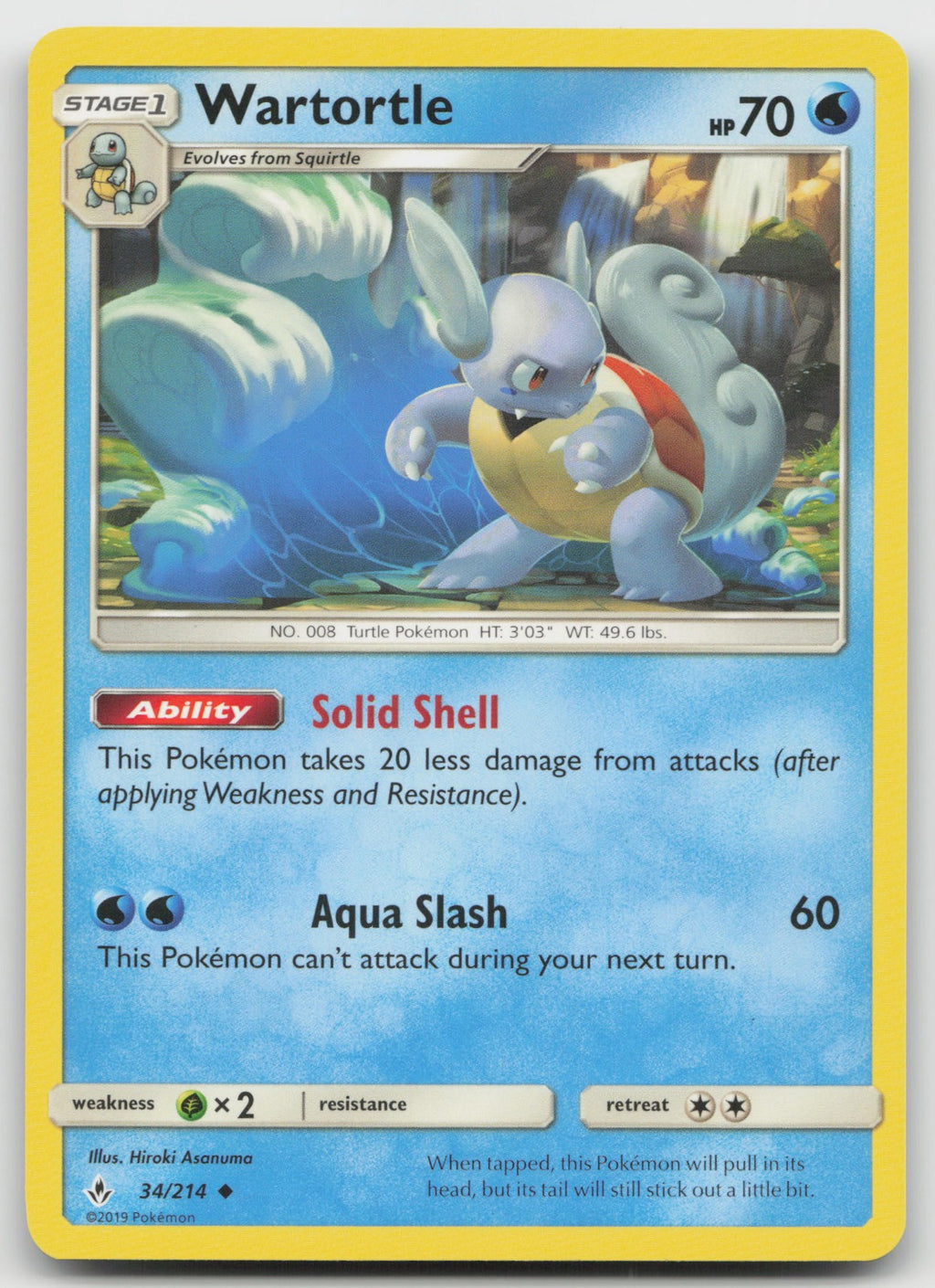 Wartortle Uncommon SM - Unbroken Bonds 34/214 VLP