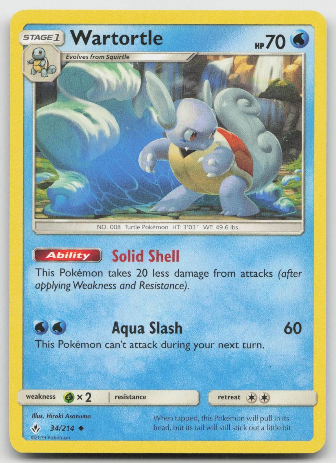 Wartortle Uncommon SM - Unbroken Bonds 34/214 VLP