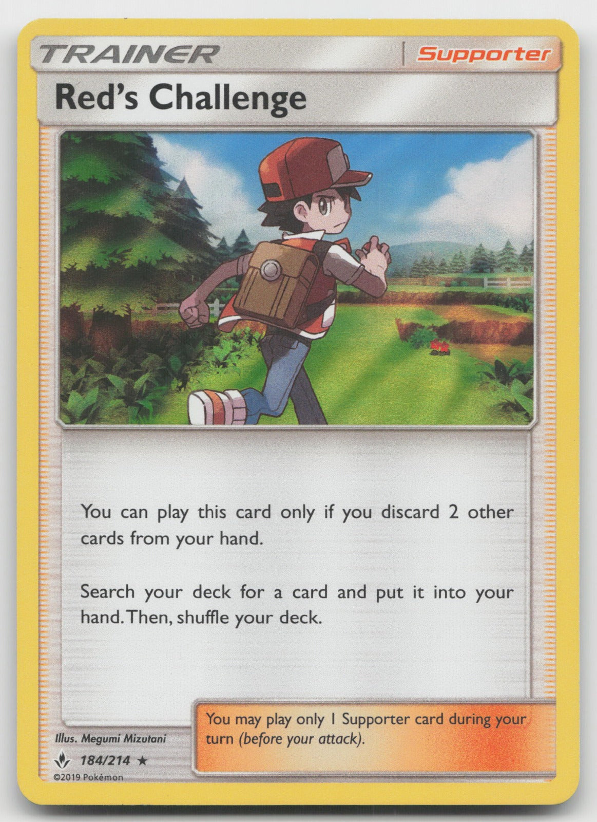 Red's Challenge Holo Rare SM - Unbroken Bonds 184/214 VLP