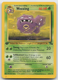 Weezing Uncommon 1st Edition Fossil 45/62 LP