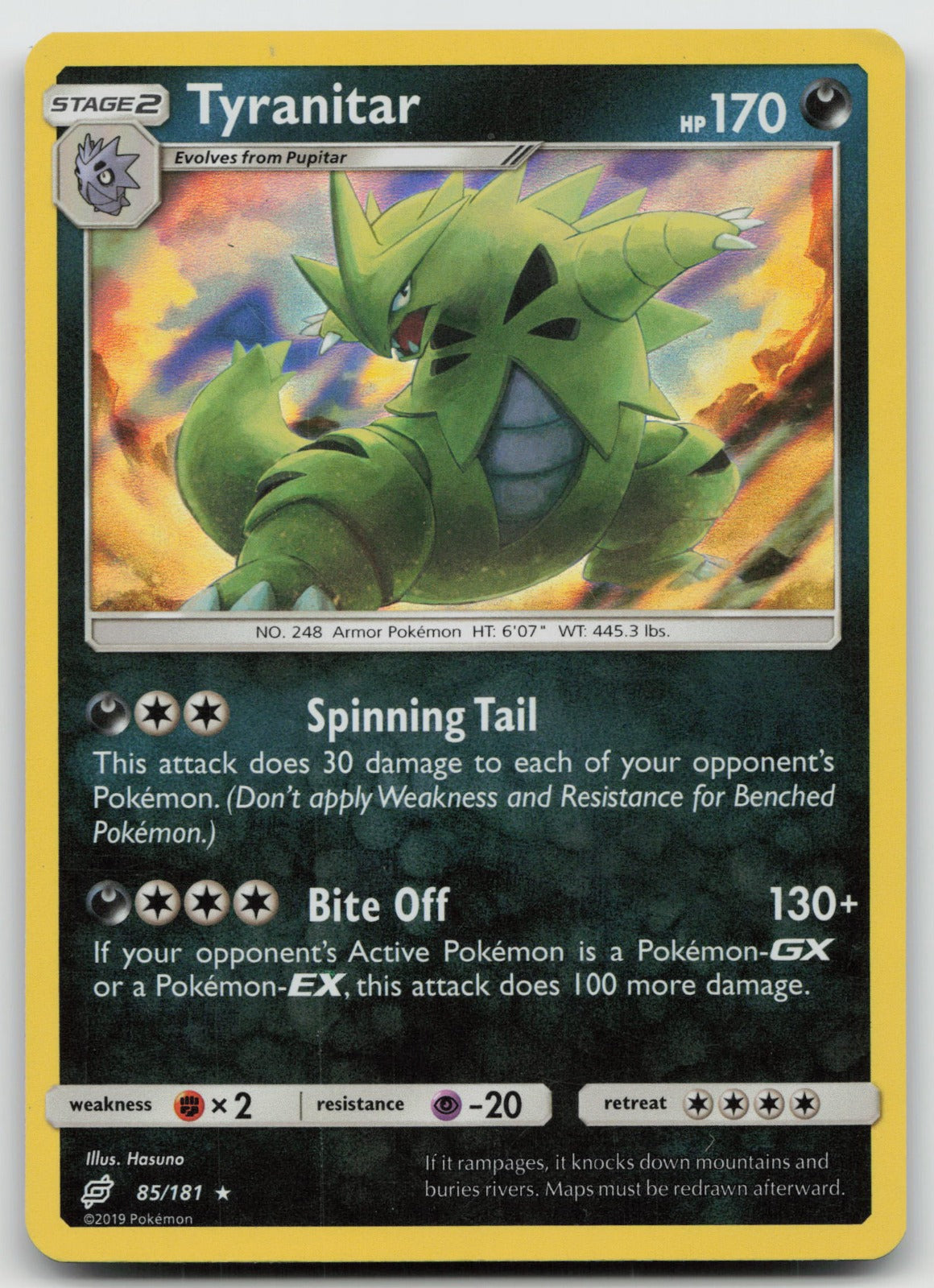Tyranitar Holo Rare SM - Team Up 85/181 LP