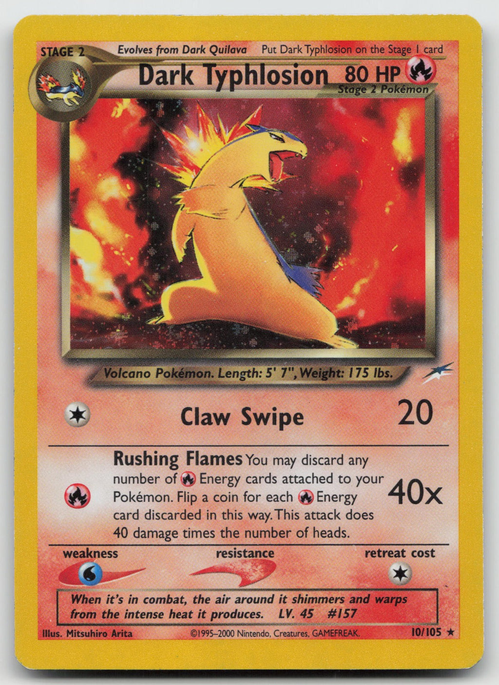 Dark Typhlosion Holo Rare Unlimited Neo Destiny 10/105 NM