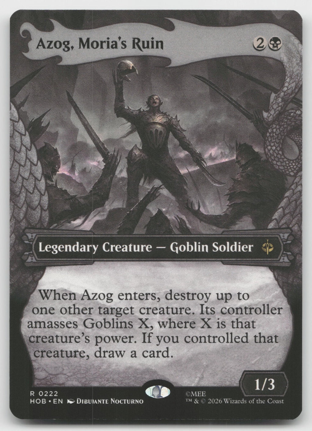 Azog, Moria's Ruin (Showcase) R The Hobbit 222 NM