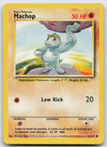 Machop Common Base Set 4th Print 52/102 LP
