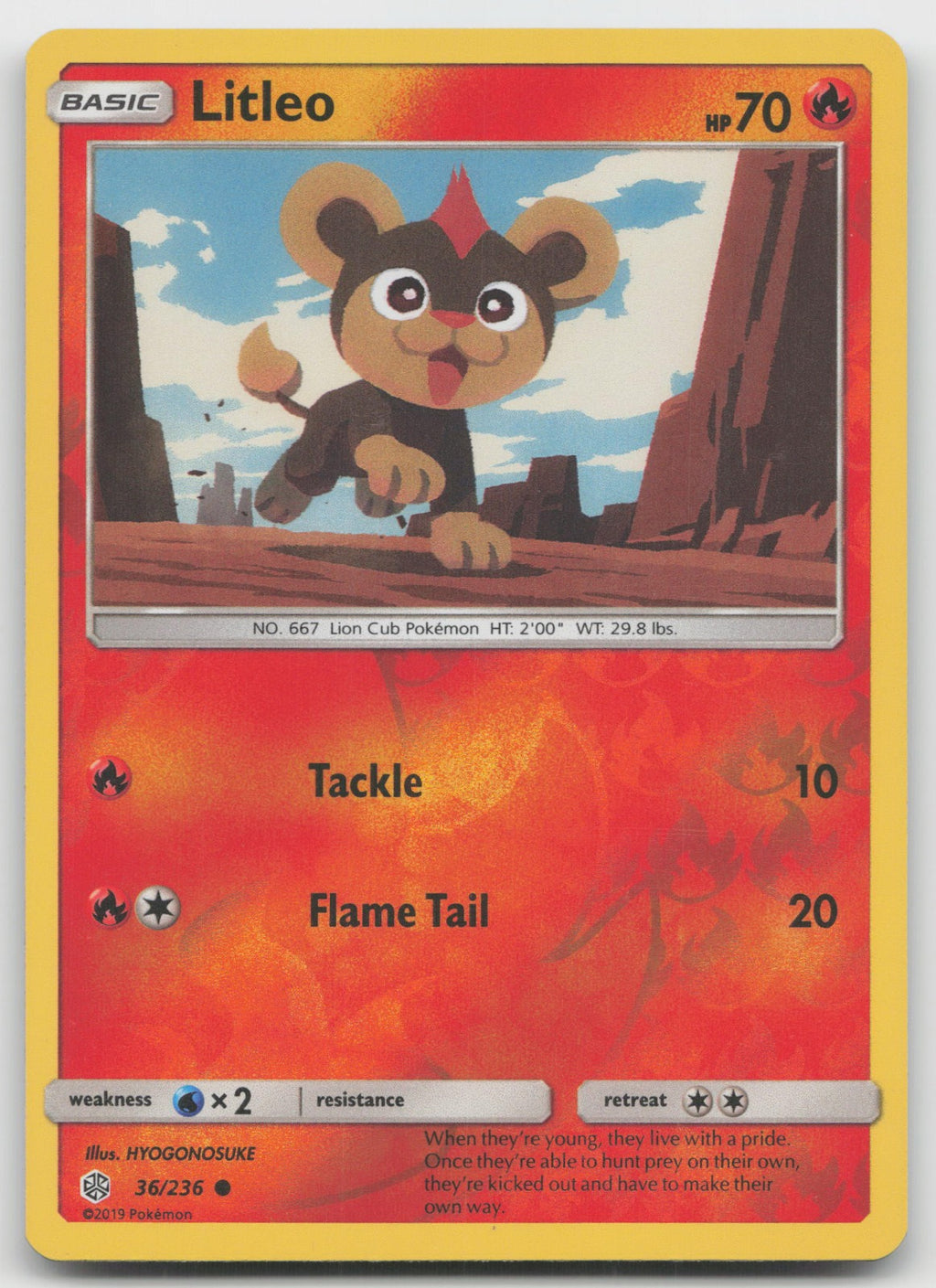 Litleo Reverse Holo Common SM - Cosmic Eclipse 36/236 NM