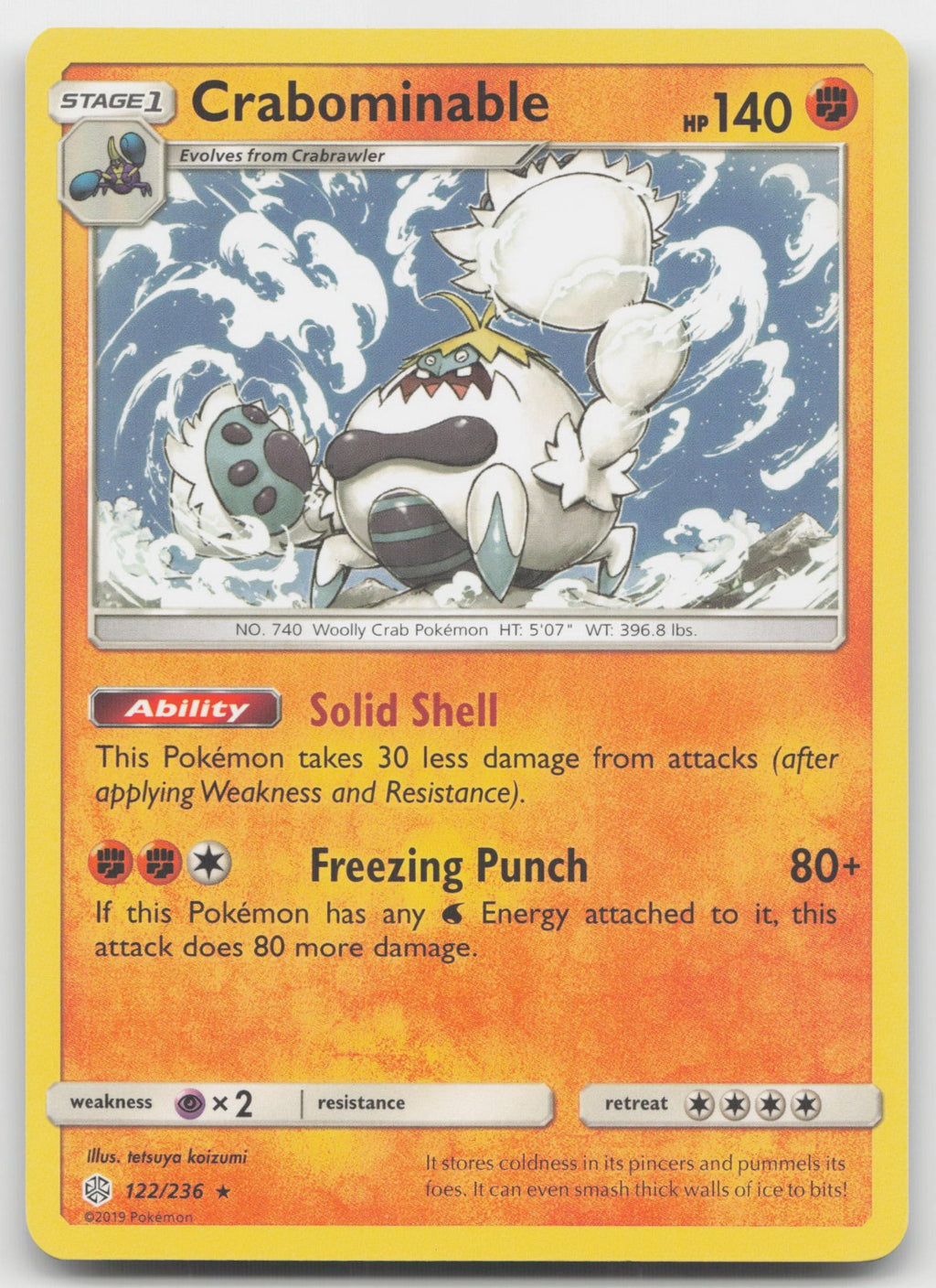 Crabominable Rare SM - Cosmic Eclipse 122/236 NM