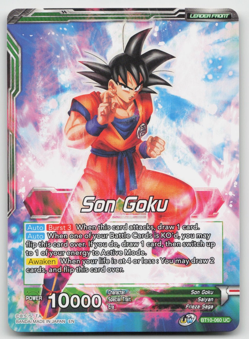 Son Goku // Ferocious Strike SS Son Goku Foil: History of Son Goku BT10-060 NM