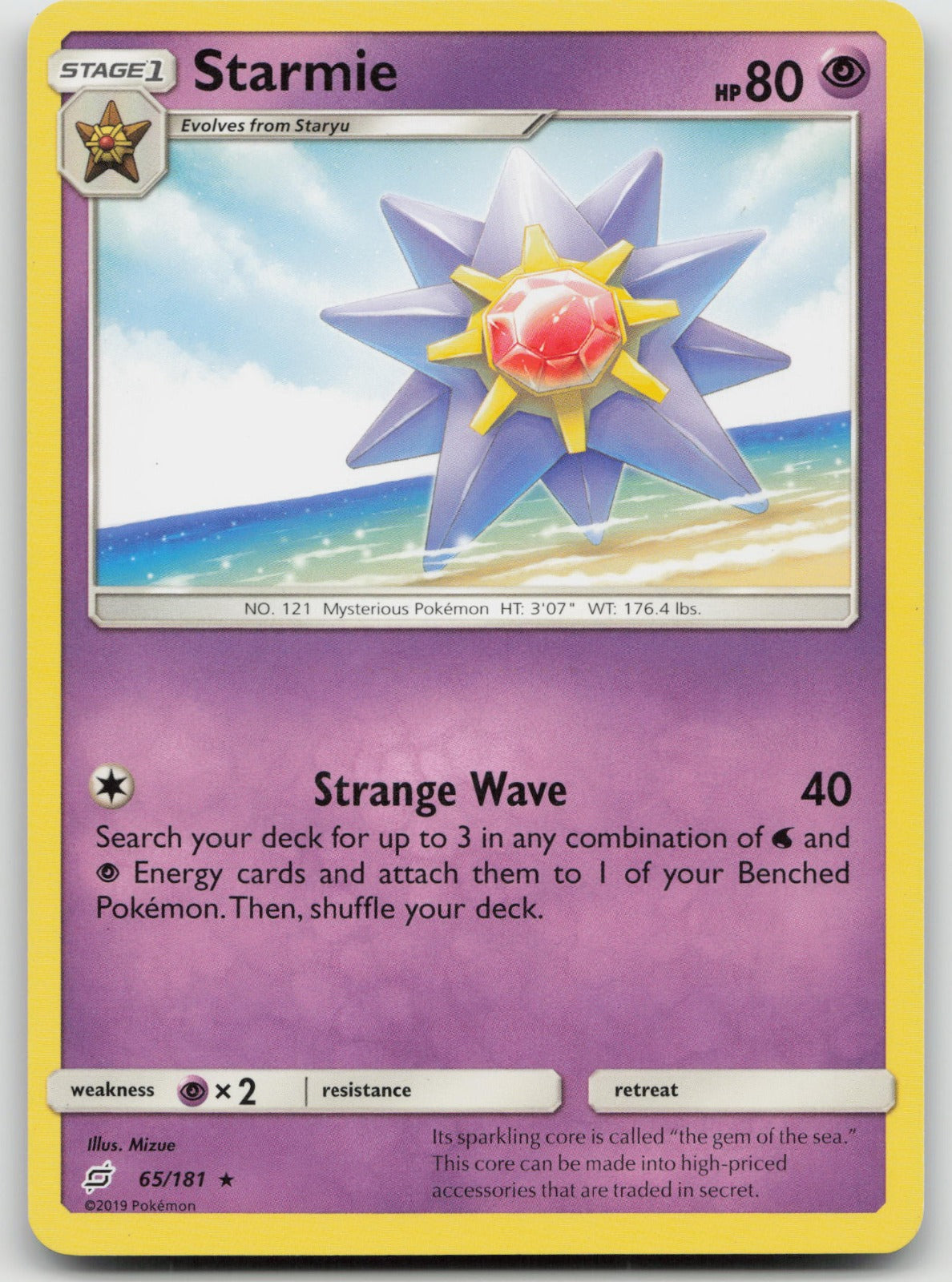 Starmie Rare SM - Team Up 65/181 LP
