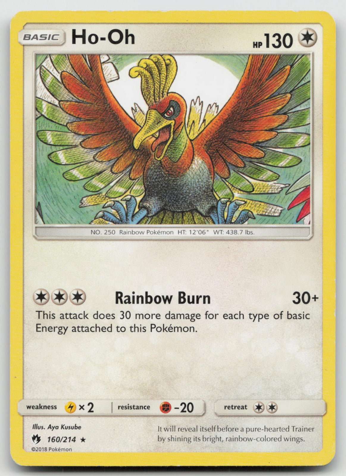 Ho-Oh Rare SM - Lost Thunder 160/214 HP