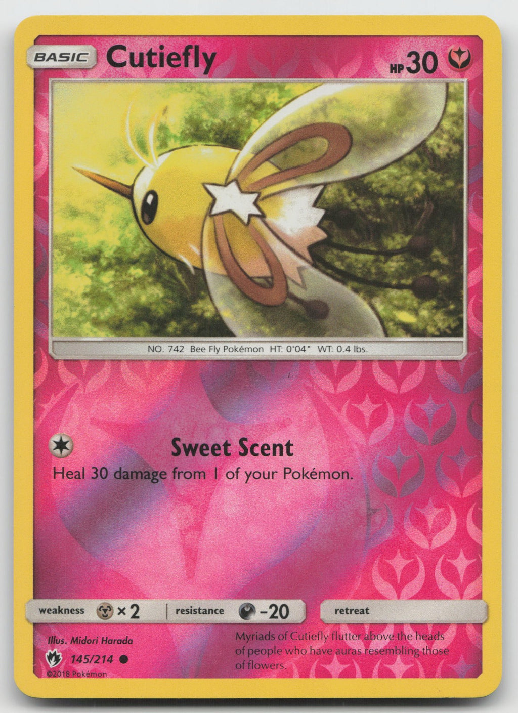 Cutiefly Reverse Holo Common SM - Lost Thunder 145/214 NM