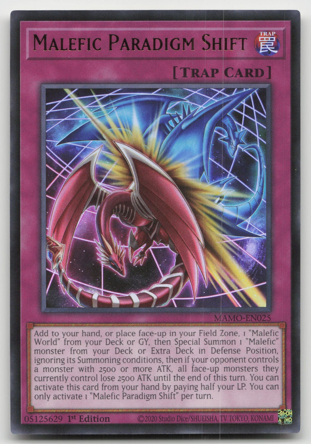 Malefic Paradigm Shift 1st Edition Ultra Rare Magnificent Monsters MAMO-EN025 NM