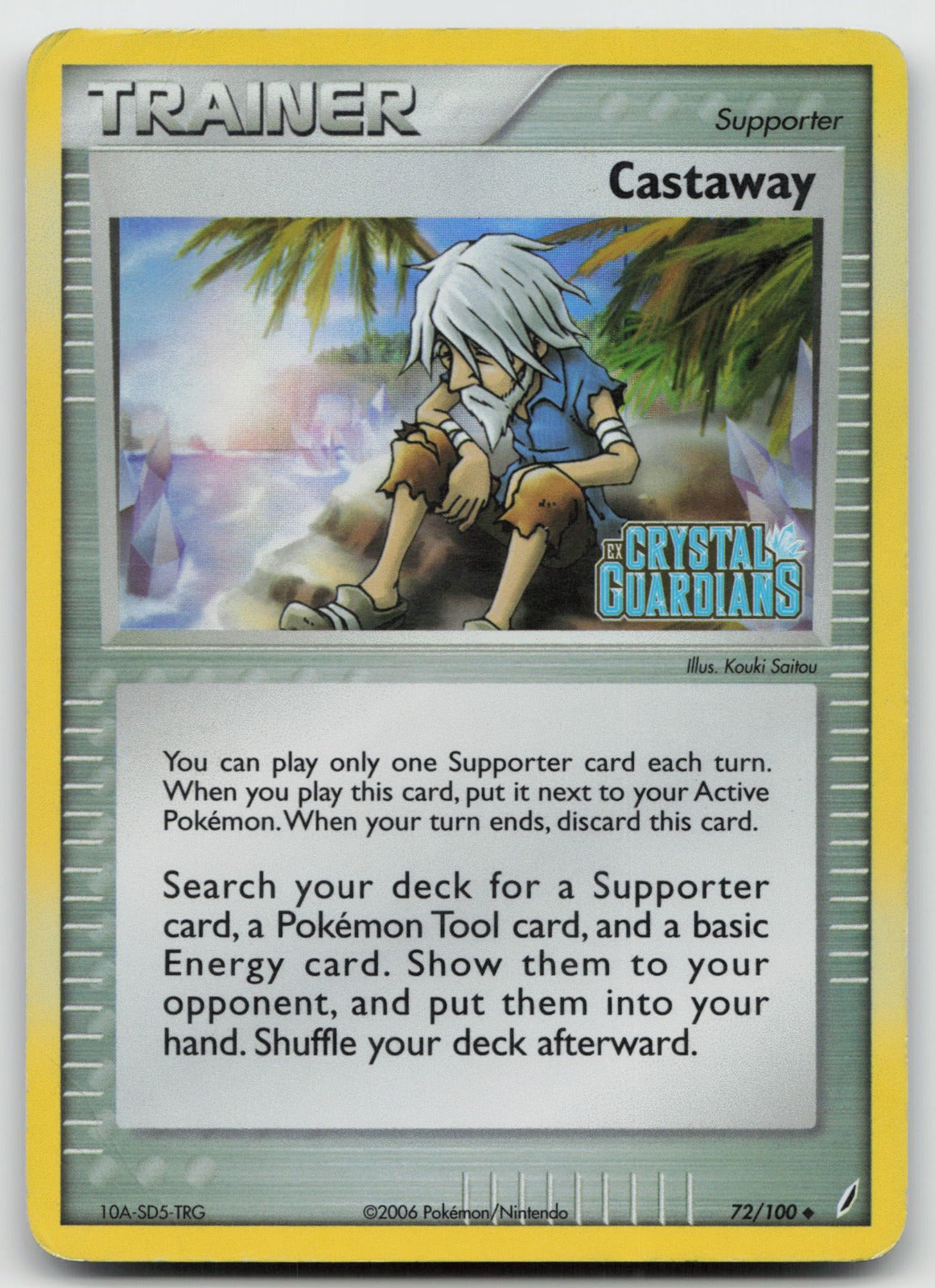 Castaway Uncommon Reverse Holo Crystal Guardians 72/100 DMG