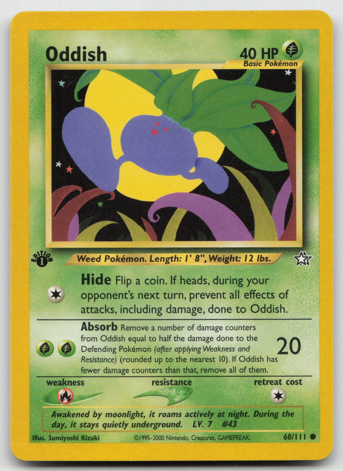 Oddish Common 1st Edition Neo Genesis 68/111 LP