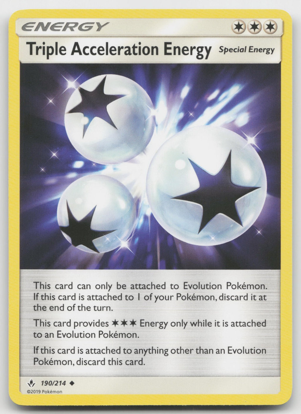 Triple Acceleration Energy Uncommon SM - Unbroken Bonds 190/214 NM