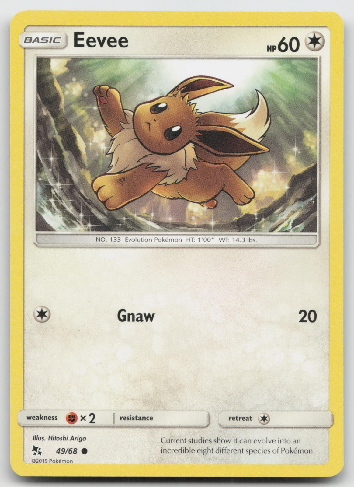 Eevee Common Hidden Fates 49/68 NM