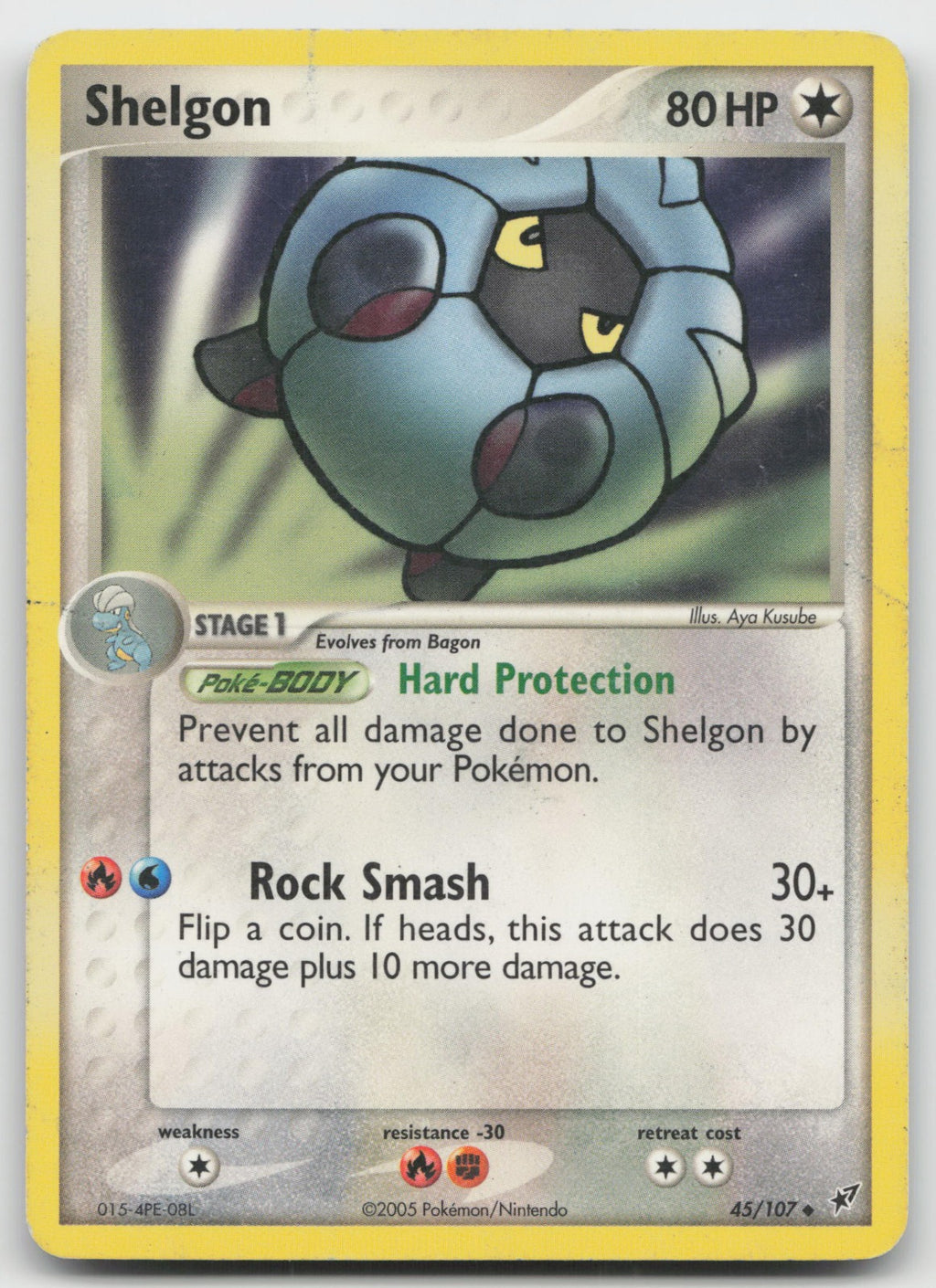 Shelgon Uncommon Deoxys 45/107 DMG