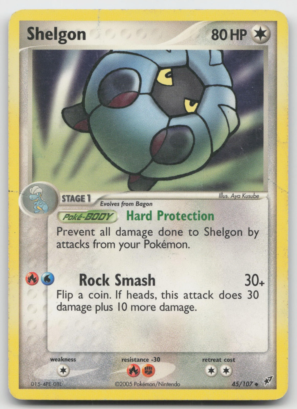 Shelgon Uncommon Deoxys 45/107 DMG