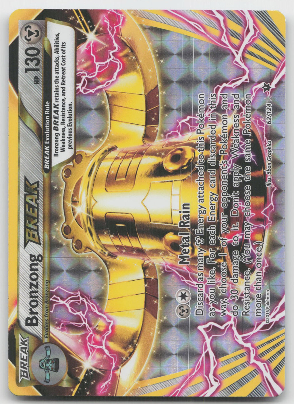 Bronzong BREAK Rare BREAK XY - Fates Collide 62/124 NM