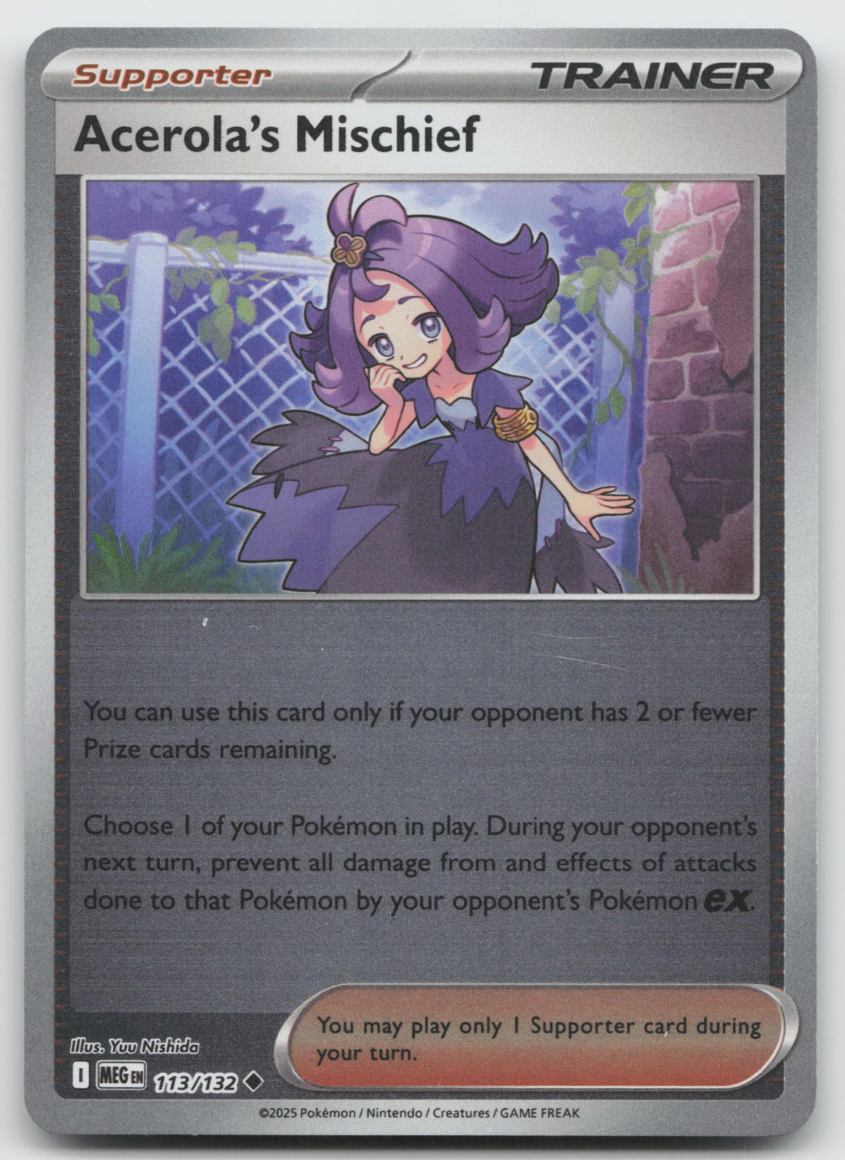 Acerola's Mischief Uncommon Reverse Holo ME01: Mega Evolution 113/132 NM
