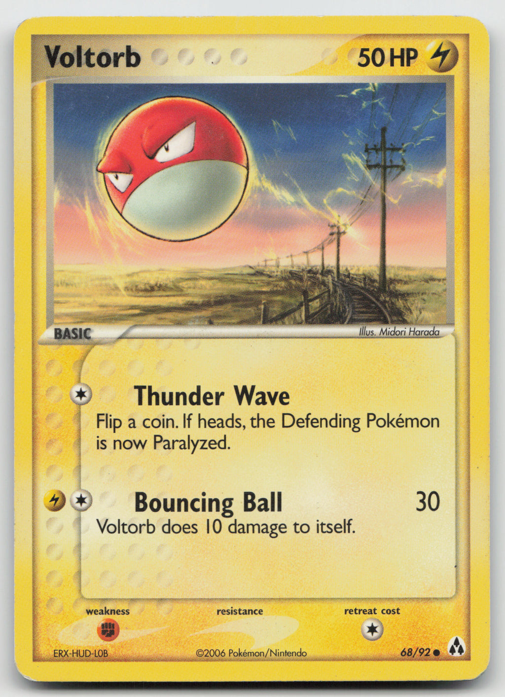 Voltorb Common Normal Legend Maker 68/92 HP