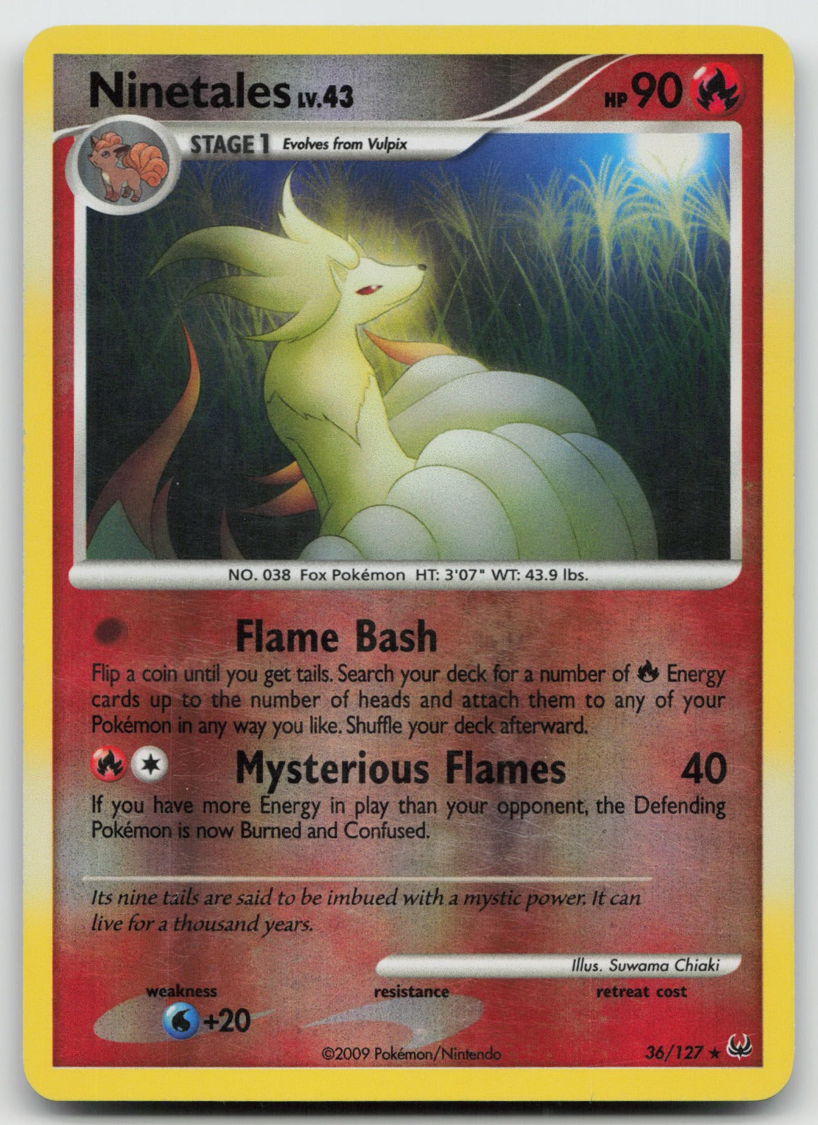 Ninetales Rare Reverse Holo Platinum 36/127 MP