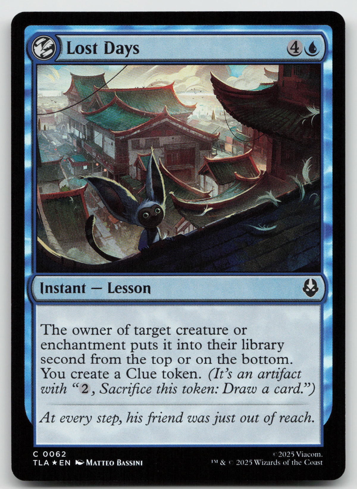 Lost Days C Foil Avatar: The Last Airbender 0062 NM