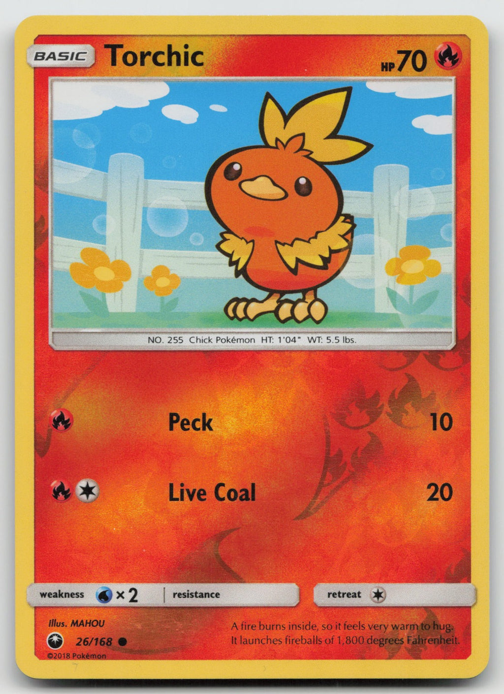 Torchic Reverse Holo Common SM - Celestial Storm 26/168 NM/VLP