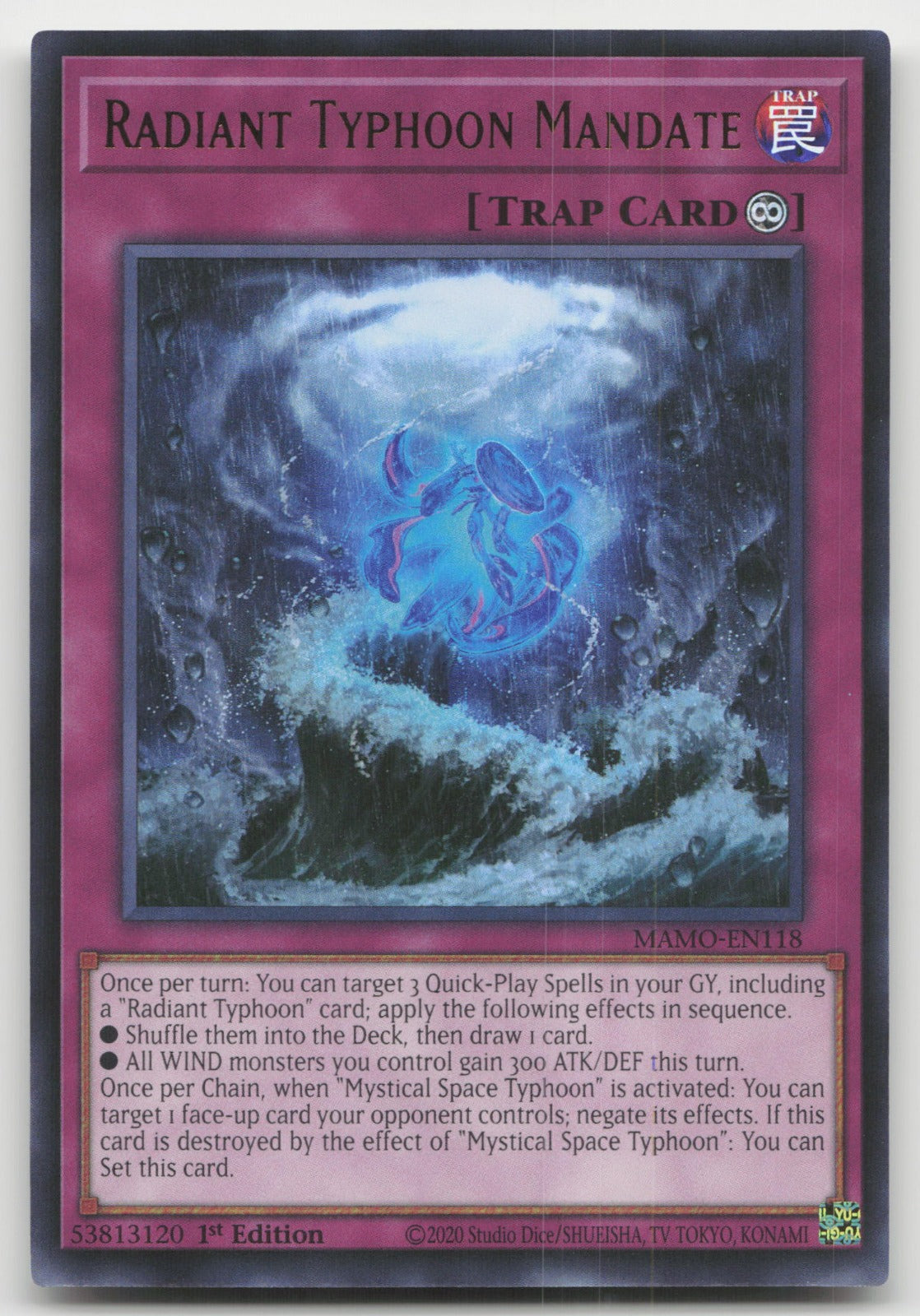 Radiant Typhoon Mandate 1st Ultra Rare Magnificent Monsters MAMO-EN118 NM