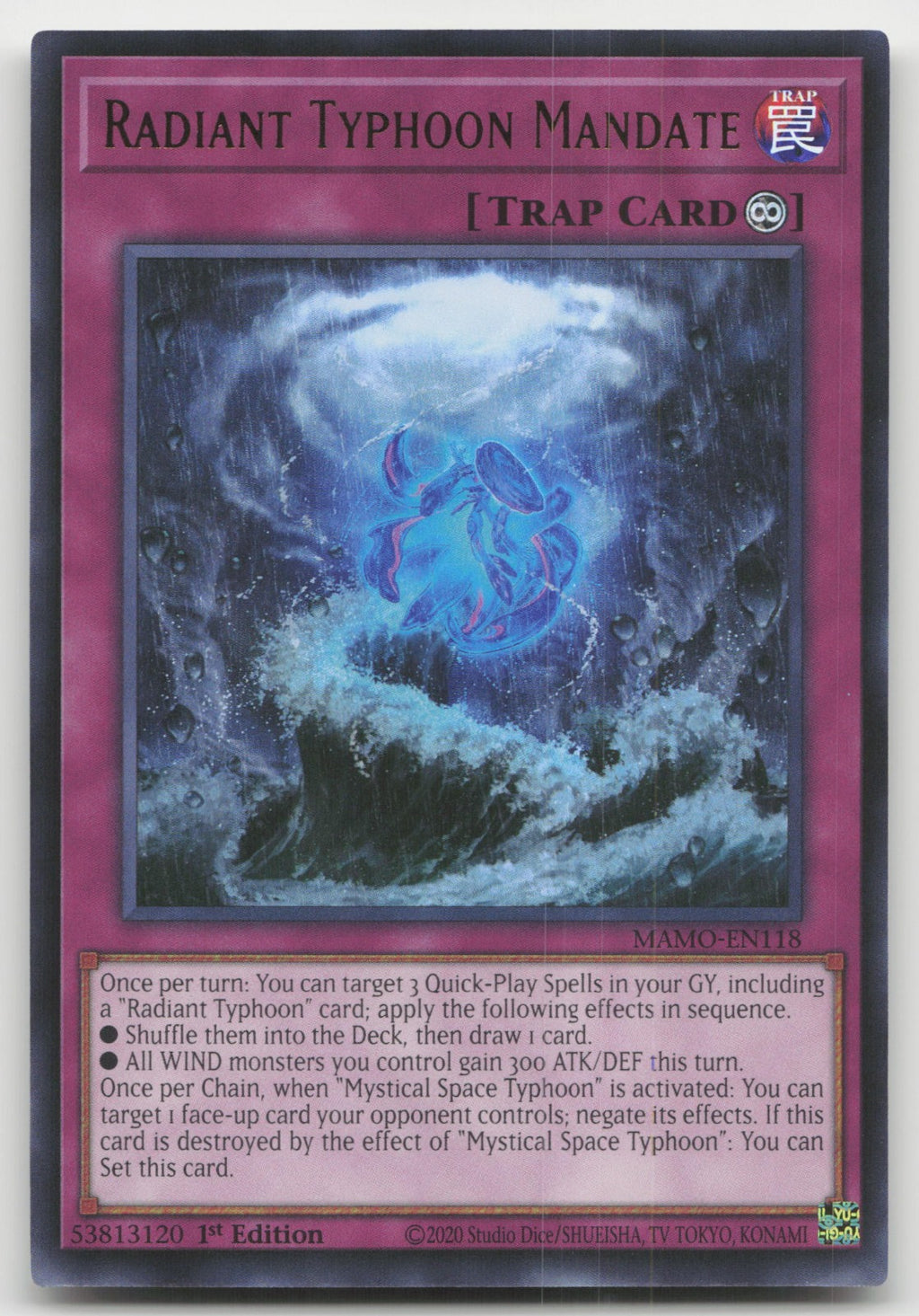 Radiant Typhoon Mandate 1st Ultra Rare Magnificent Monsters MAMO-EN118 NM