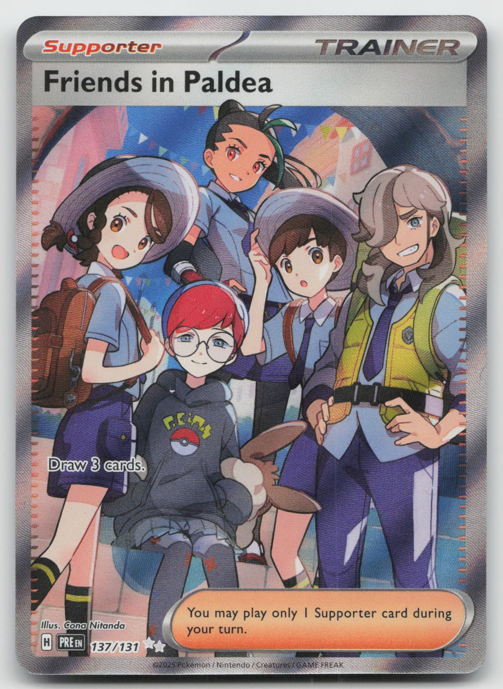 Friends in Paldea Holo Ultra Rare SV: Prismatic Evolutions 137/131 NM