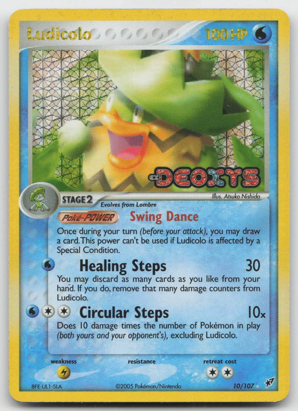 Ludicolo - Rare Reverse Holo Deoxys 10/107 LP
