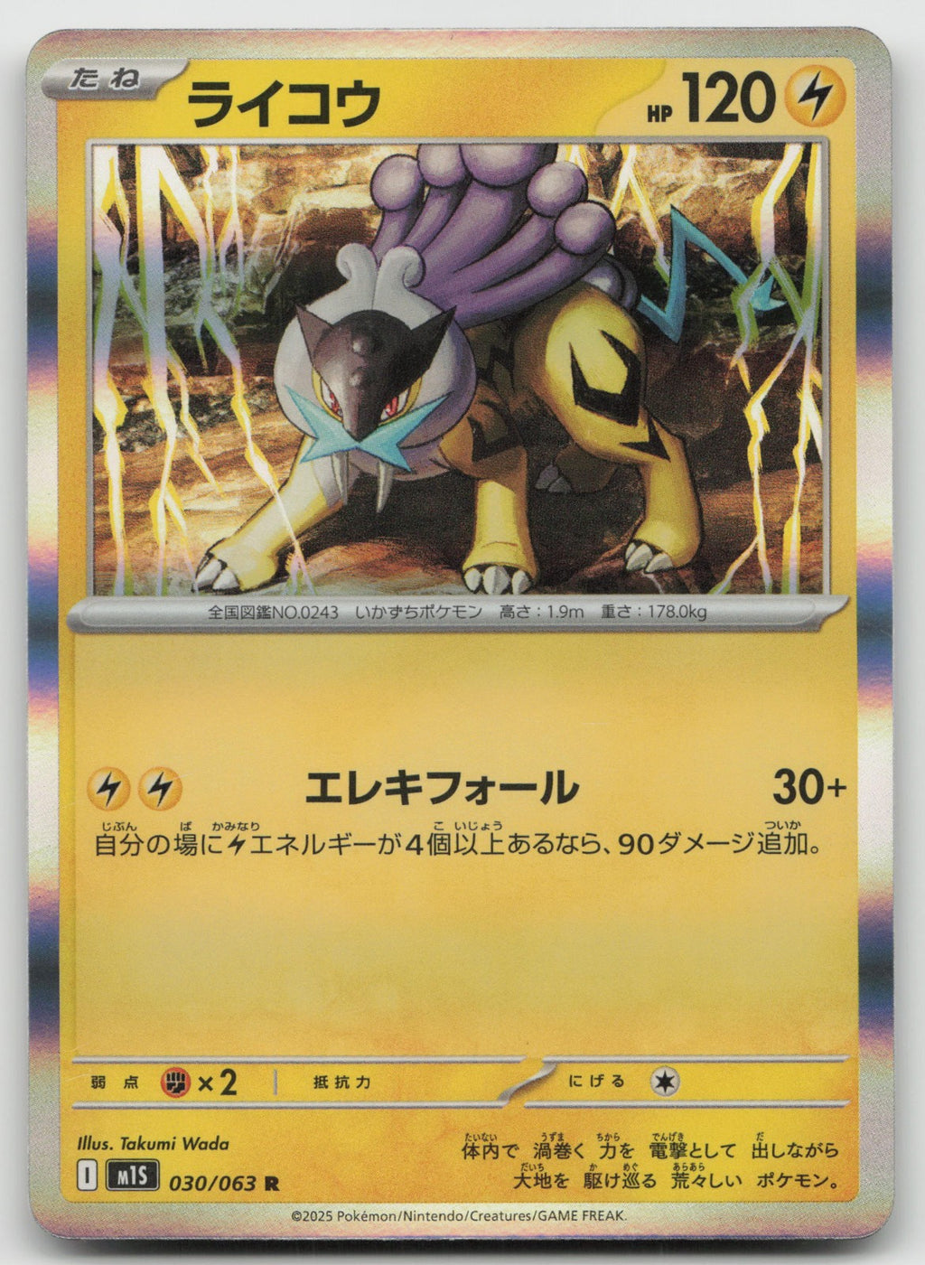 Raikou Rare Holo m1S: Mega Symphonia 030/063 NM