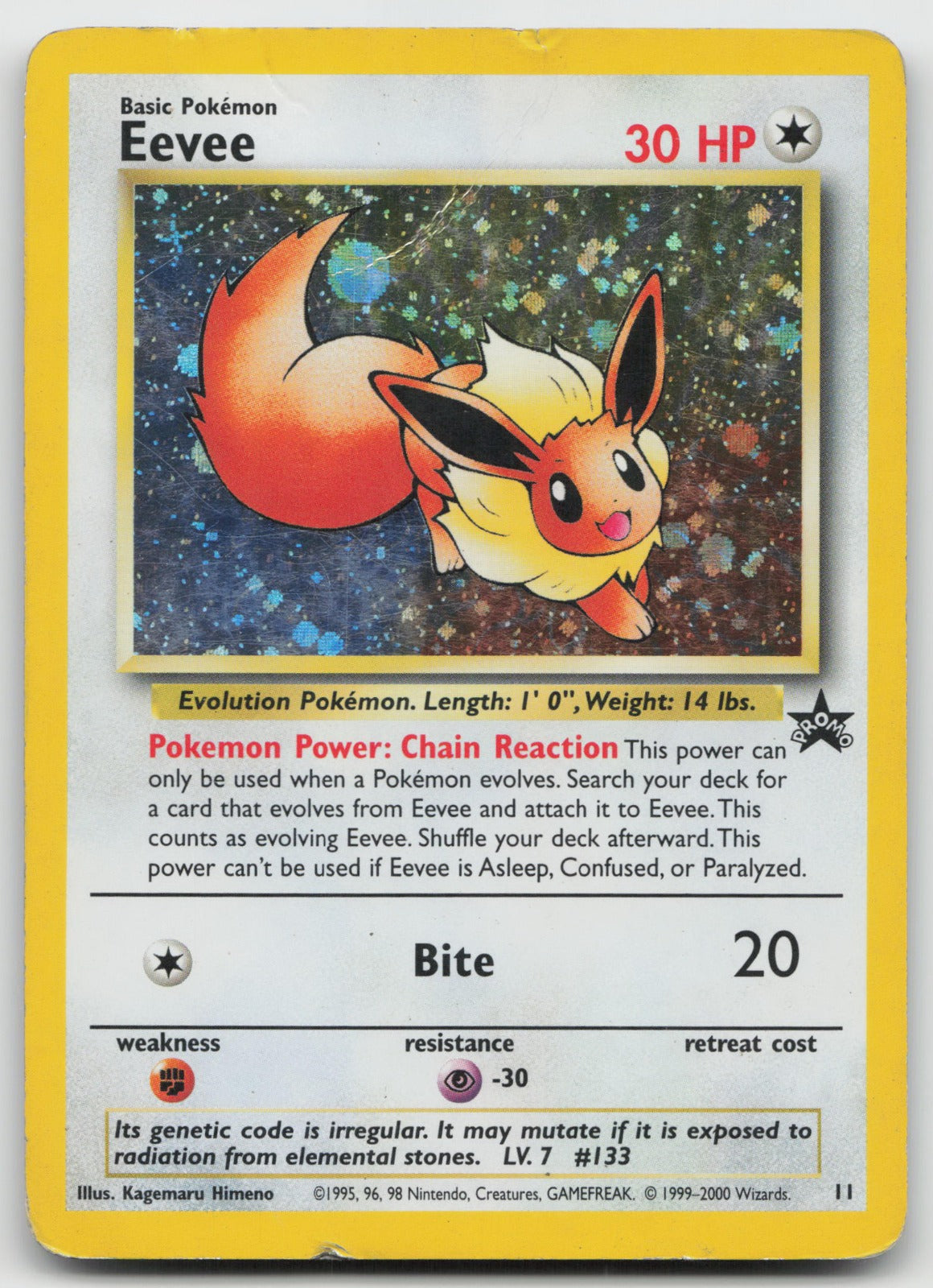 Eevee Holo Promo WoTC 11/53 DMG