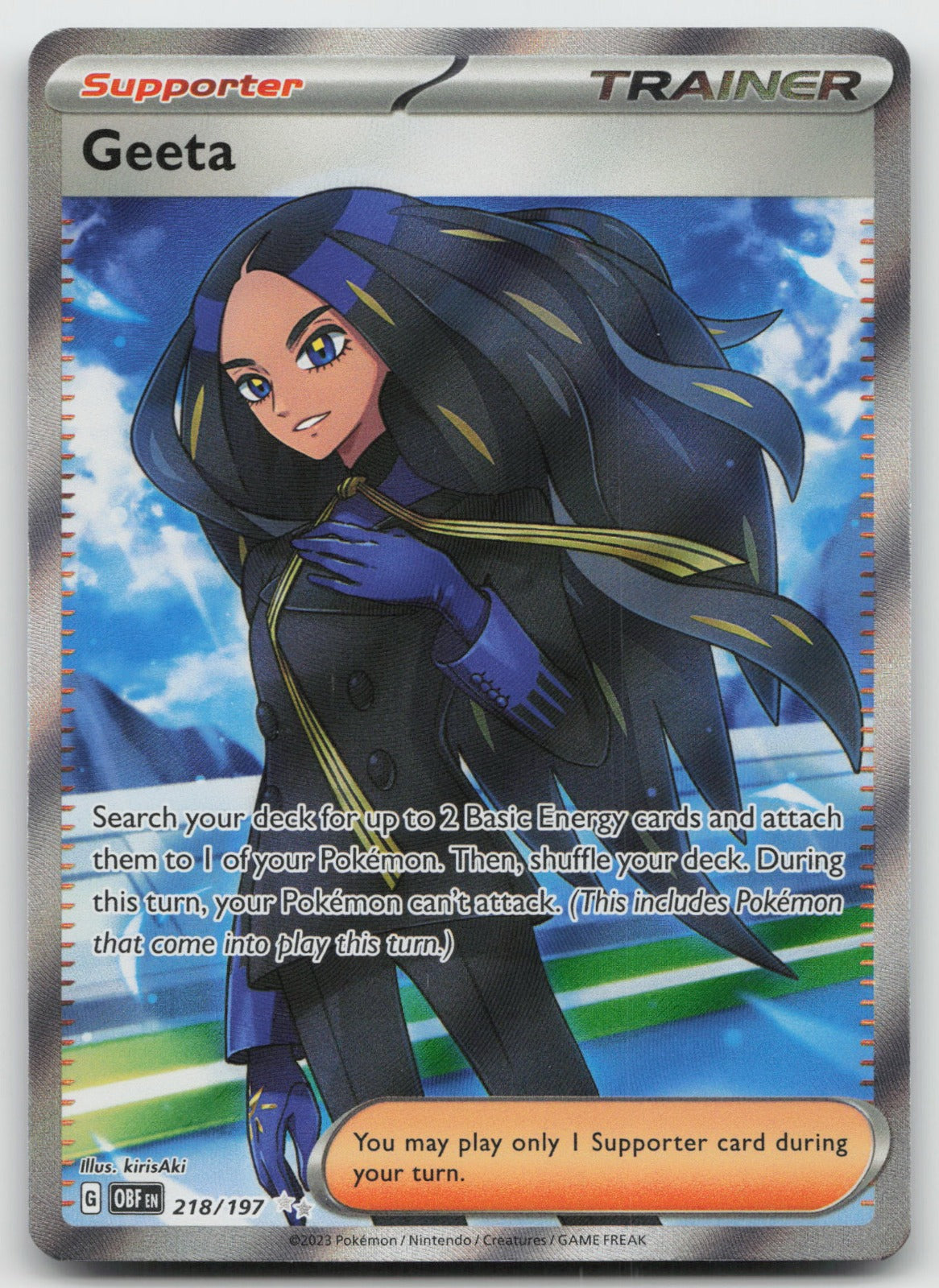 Geeta Holo Ultra Rare SV03: Obsidian Flames 218/197 NM