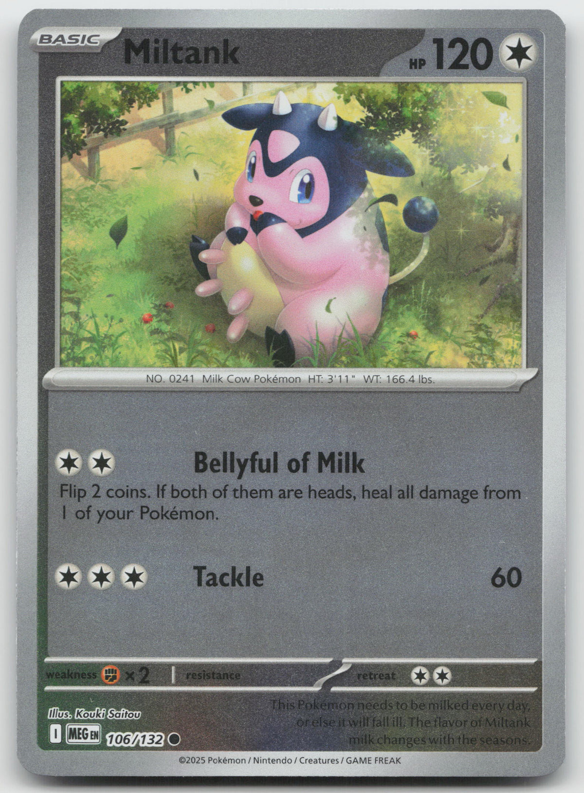 Miltank Common Reverse Holo ME01: Mega Evolution 106/132 NM