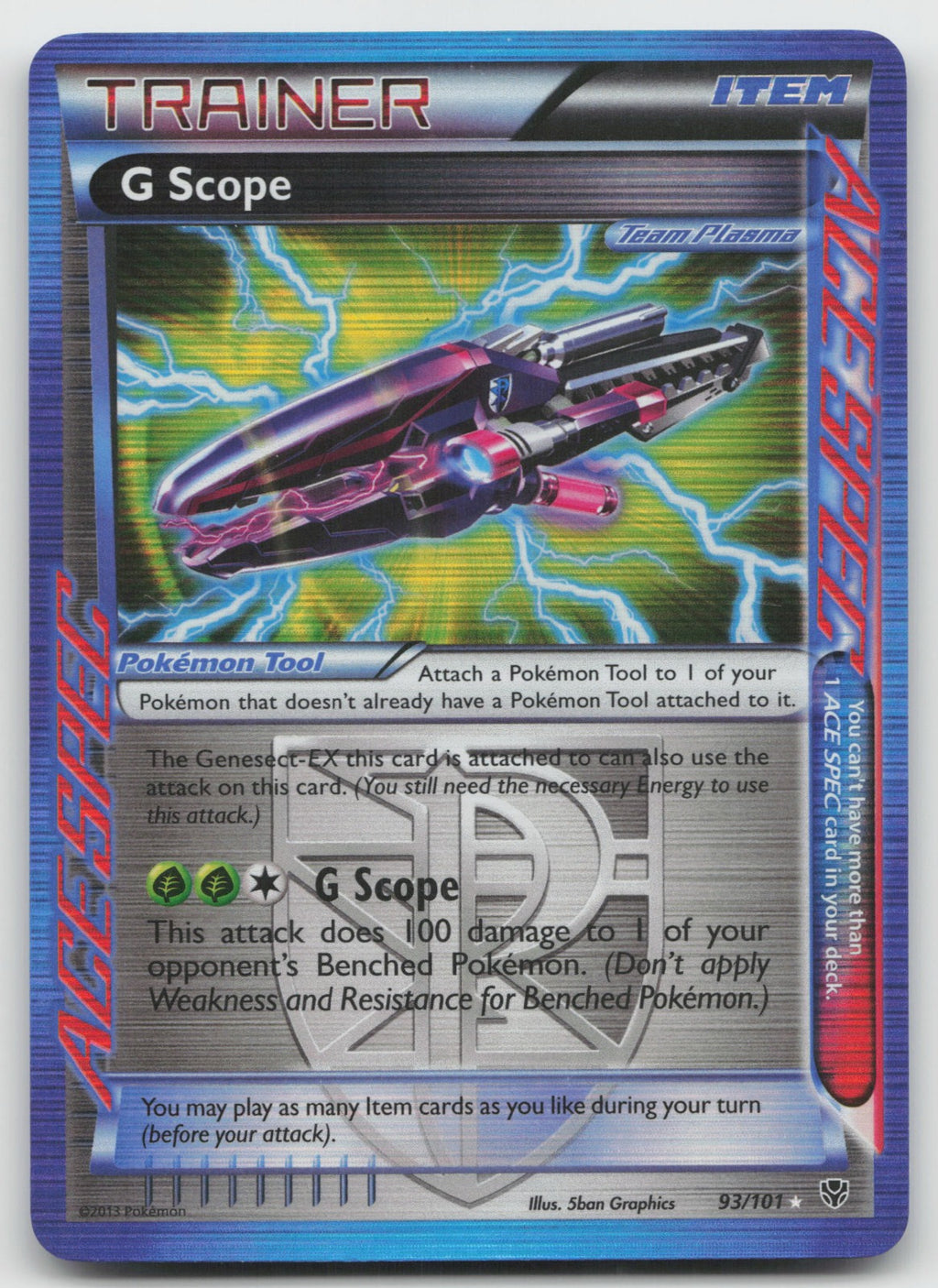 G Scope (Team Plasma) Rare Ace Plasma Blast 93/101 MP