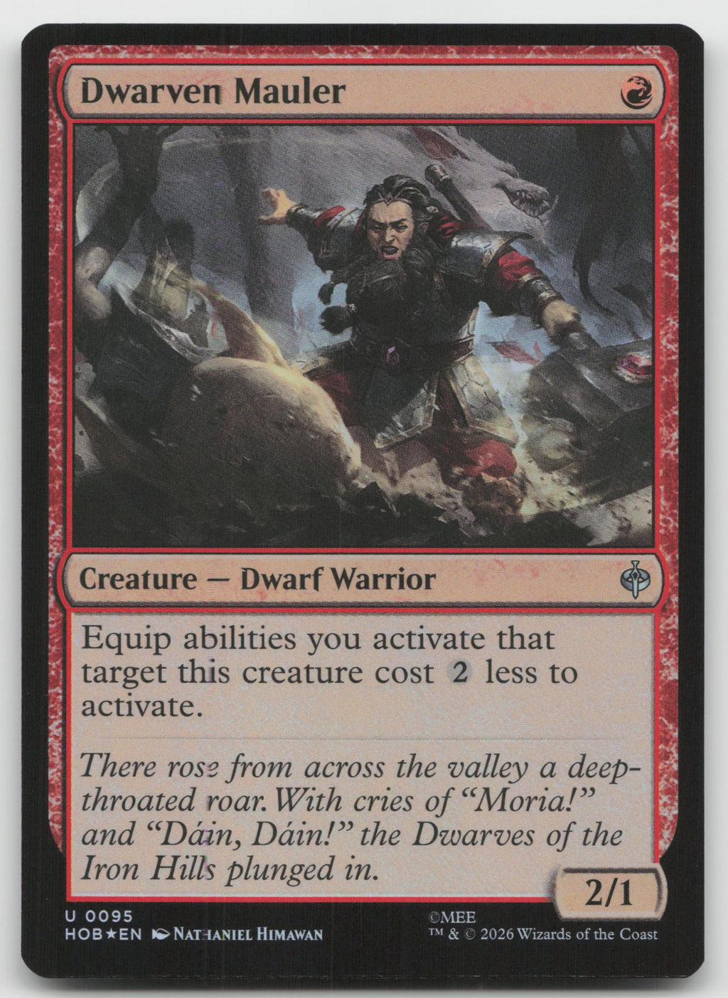 Dwarven Mauler U Foil The Hobbit 95 NM
