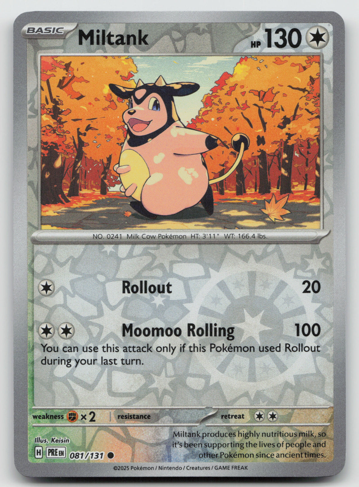 Miltank Common Reverse Holo SV: Prismatic Evolutions 081/131 NM